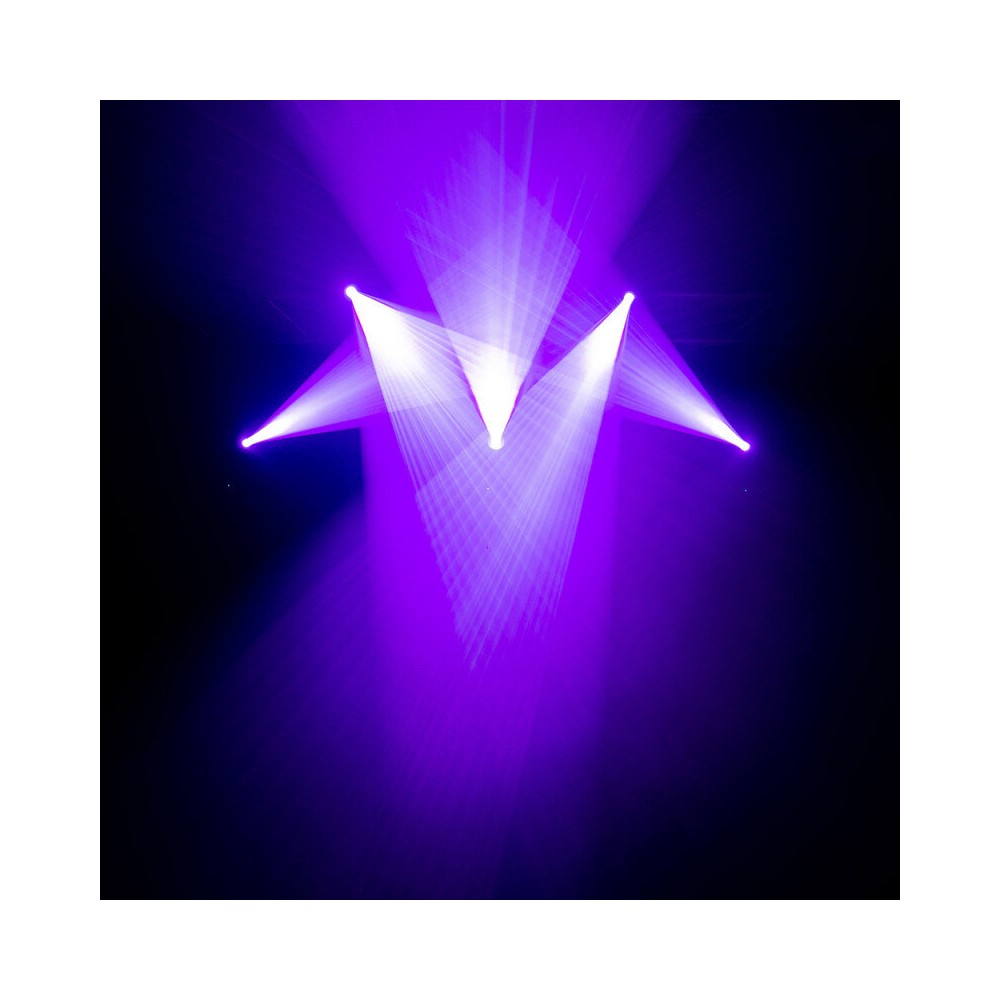 Mac Mah Compact 100 W LED moving head light with vibrant colors, rotating Gobos, motorized focus, DMX, auto, sound, Master/Slave