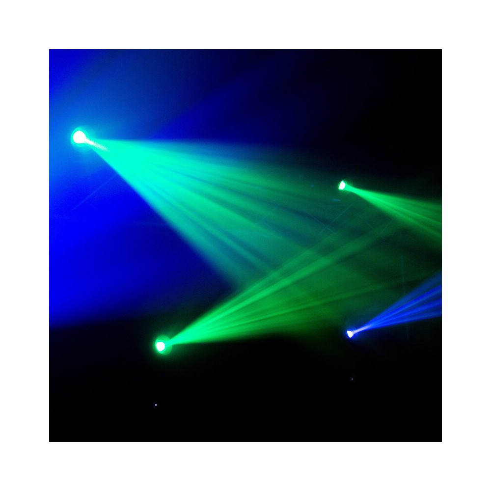 Mac Mah Compact 100 W LED moving head light with vibrant colors, rotating Gobos, motorized focus, DMX, auto, sound, Master/Slave