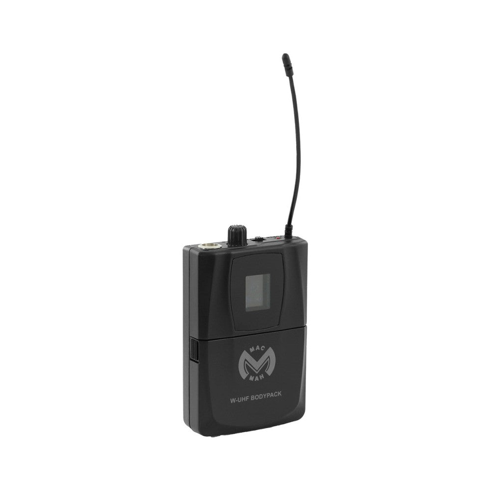 Micrófono de diadema y transmisor de petaca Mac Mah para Mac Mah W-UHF 100/200 M, 660 - 690 MHz