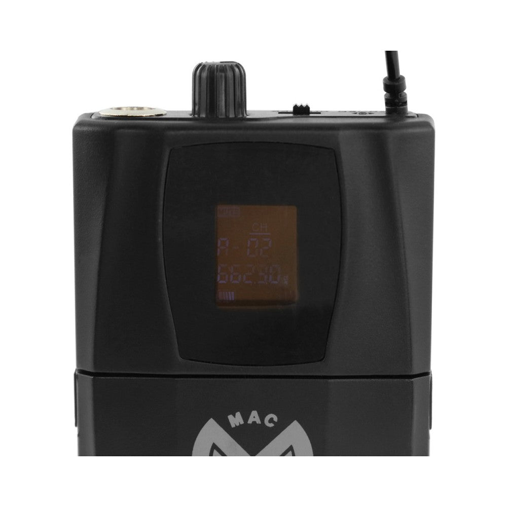 Mac Mah Headworn microphone and belt bodypack transmitter for Mac Mah W-UHF 100/200 M, 660 - 690 MHz