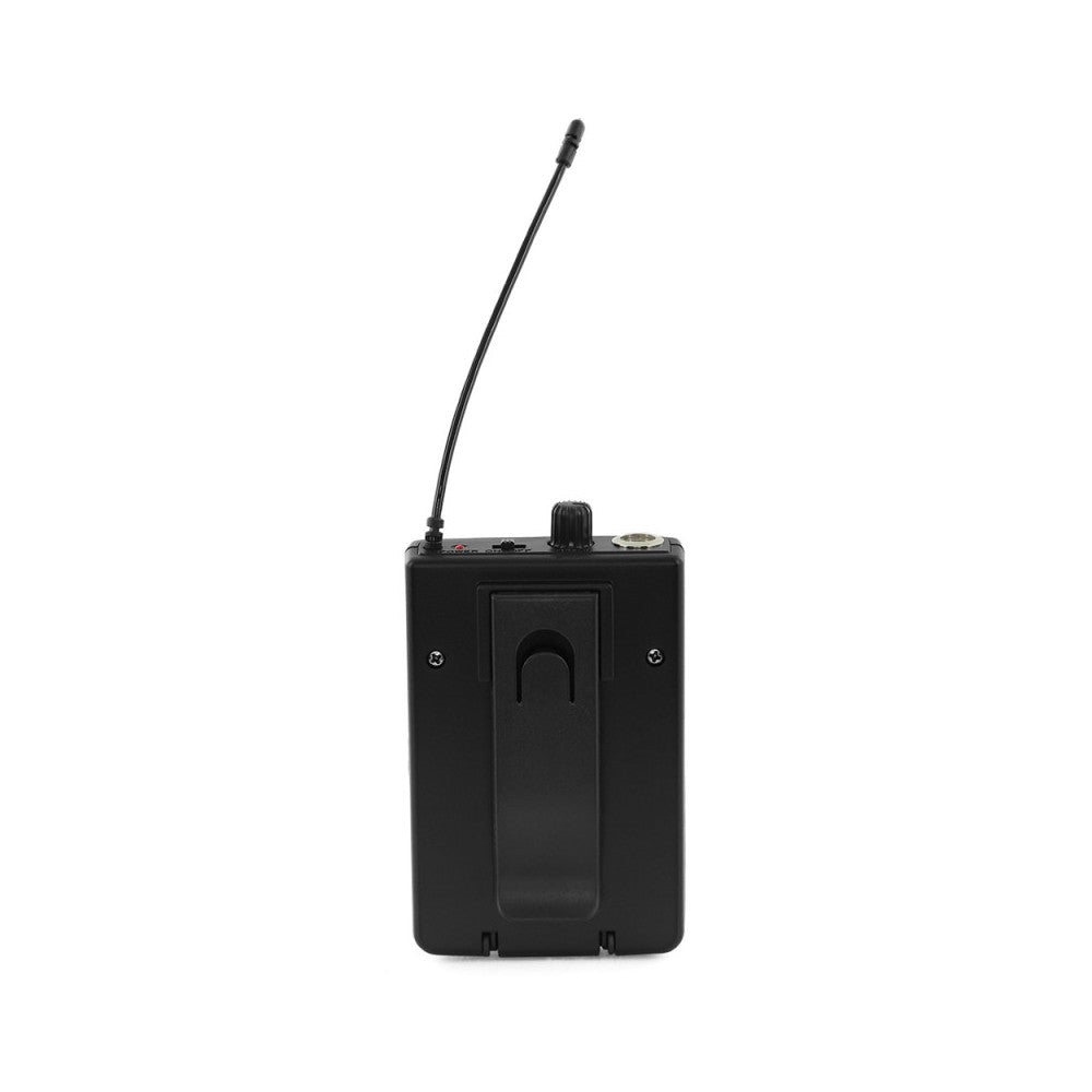 Mac Mah Wireless system consisting of a headworn microphone and a bodypack transmitter, transmission frequencies 660 - 690 MHz