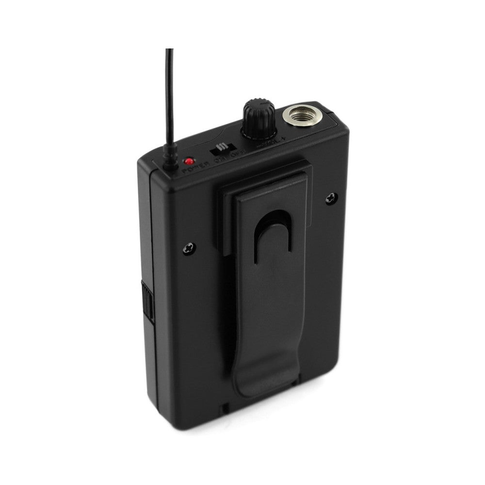 Mac Mah Wireless system consisting of a headworn microphone and a bodypack transmitter, transmission frequencies 660 - 690 MHz