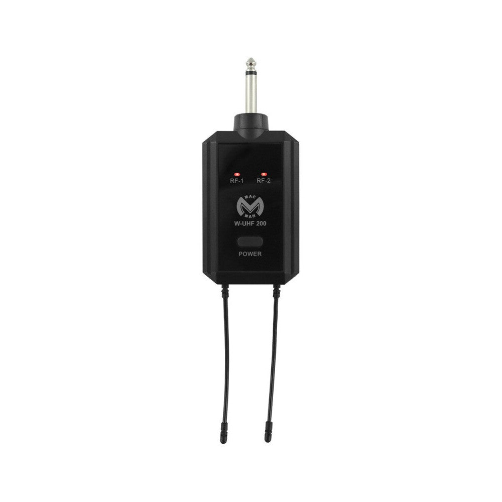 Transmisor inalámbrico doble de mano Mac Mah Professional / Receptor de 2 canales, 660 - 690 MHz