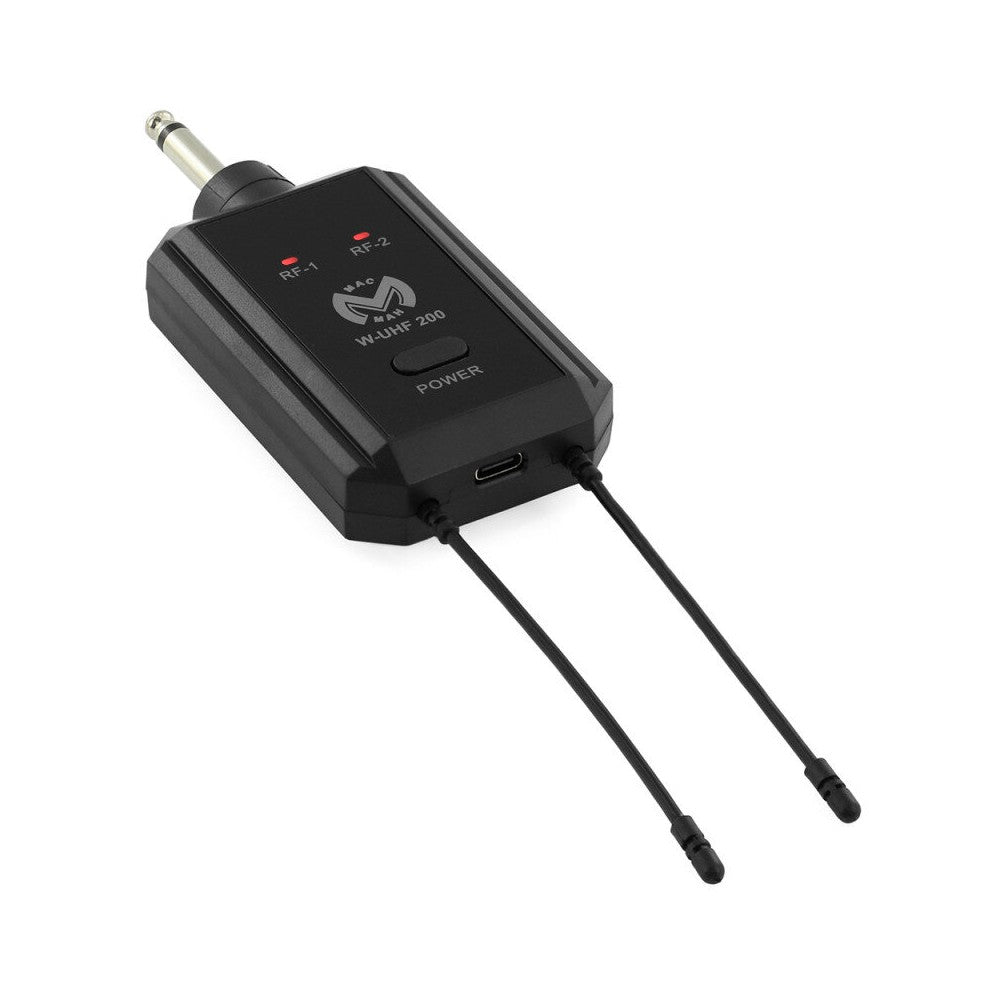 Transmisor inalámbrico doble de mano Mac Mah Professional / Receptor de 2 canales, 660 - 690 MHz