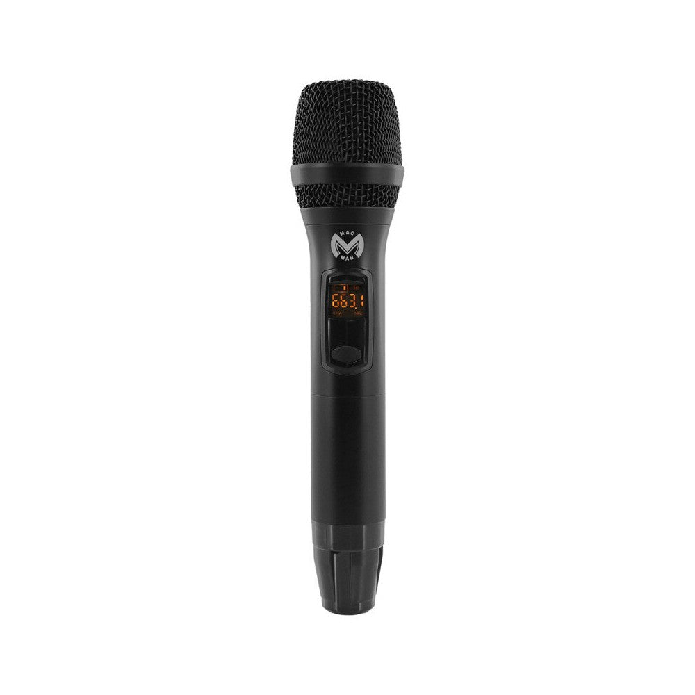 Transmisor inalámbrico doble de mano Mac Mah Professional / Receptor de 2 canales, 660 - 690 MHz