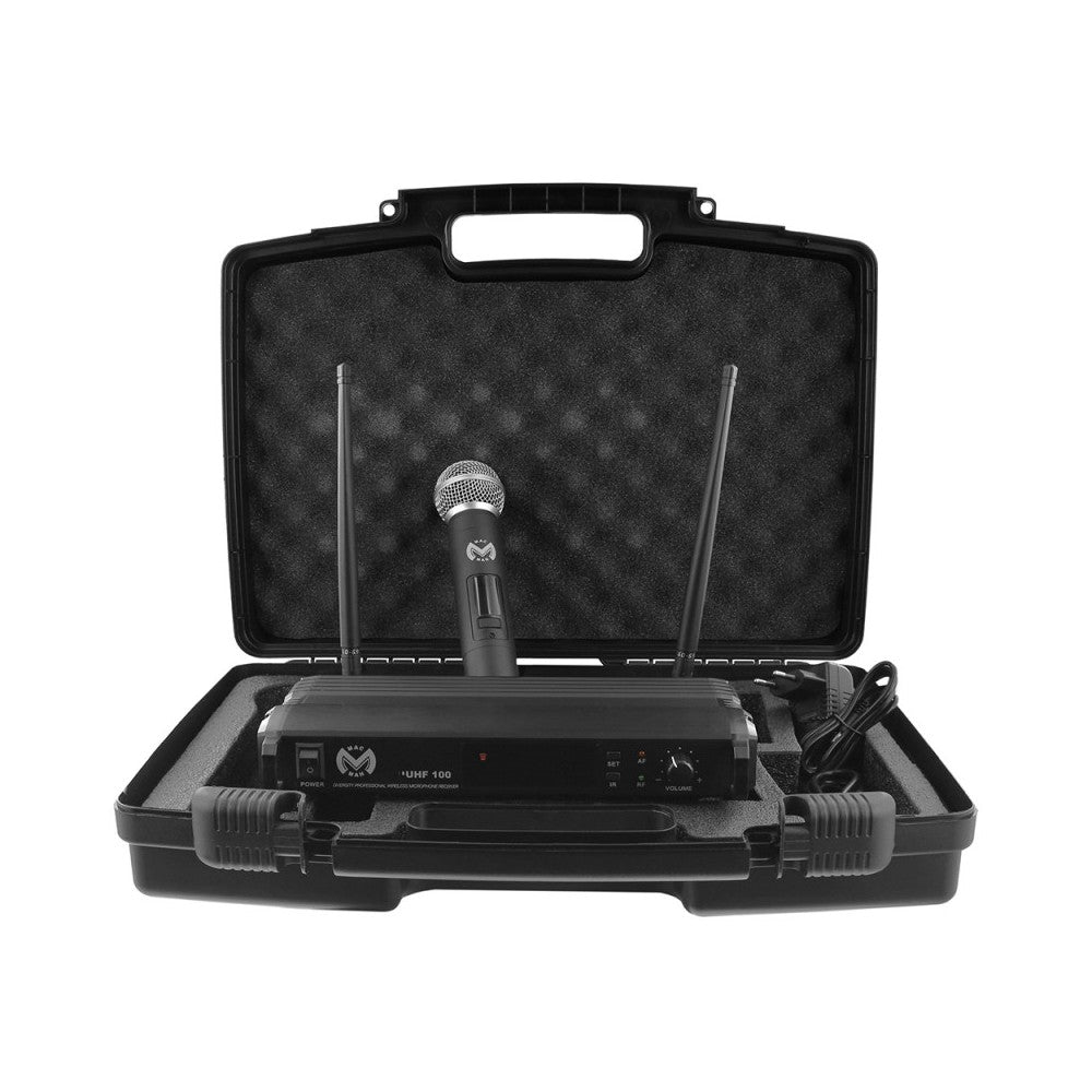 Micrófono inalámbrico Mac Mah Complete, 1 transmisor de mano y 1 receptor, frecuencias de transmisión 660 - 690 MHz