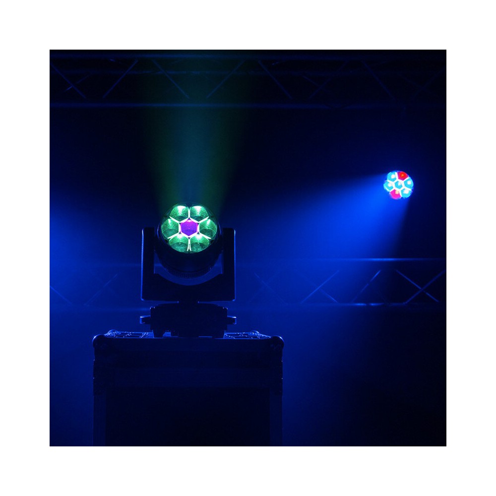 Mac Mah 7 x 40 W RGBW wash beam móvil con zoom, controlable por DMX