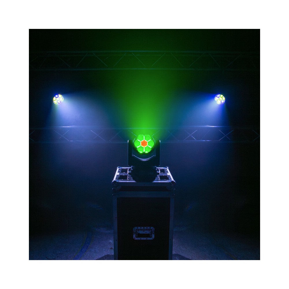 Mac Mah 7 x 40 W RGBW wash beam móvil con zoom, controlable por DMX