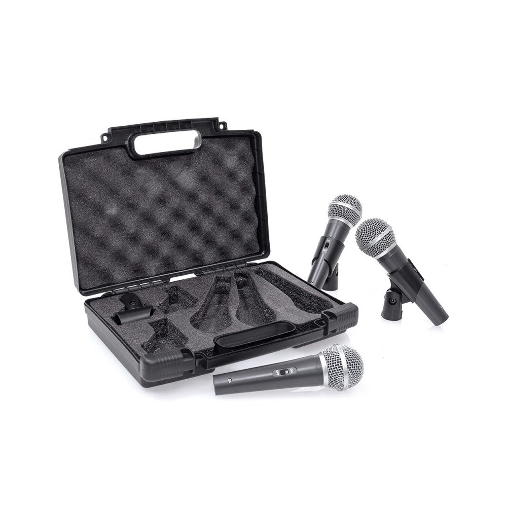 Mac Mah Set of 3 dynamic microphonesMac Mah MIC 300, supplied with carrying case and microphone clamps