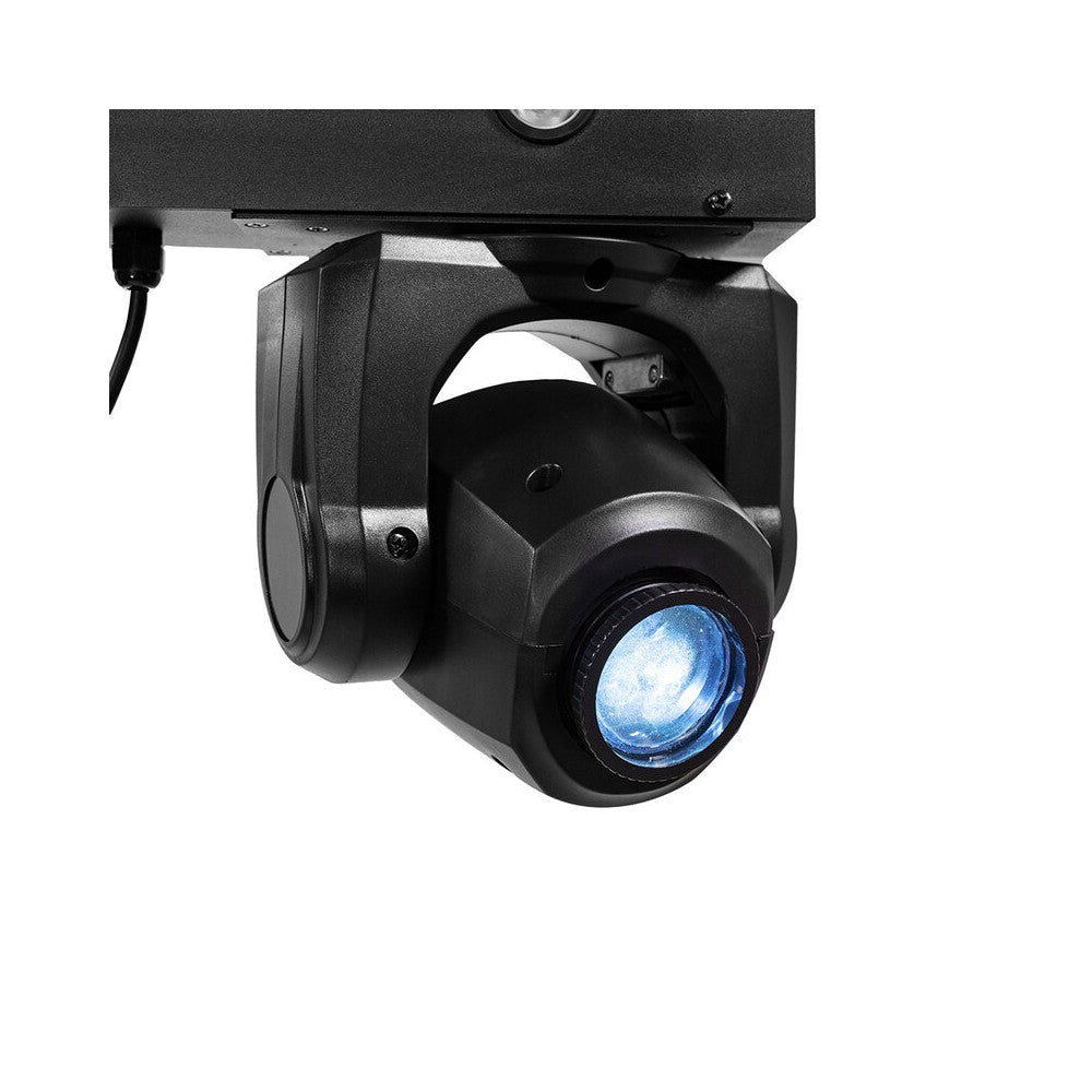 Mac Mah Animation LED bar consisting of 2 x 30 W Spot moving heads, 2 Derby effects, 2 x 4-in-1 RGB-UV LED PARs, a Strobe effect