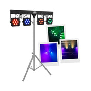 Mac Mah LED bar with 4 projectors, 7 x 8 W RGBW 4-in-1 LEDs each, Strobo, DMX control