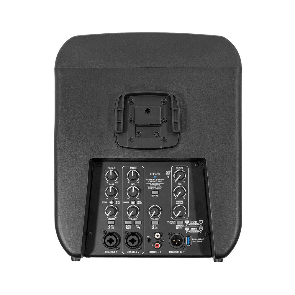 Mac Mah 400 W battery-powered column powered system, 1 x 8" LF + 4 x 2.75" HF