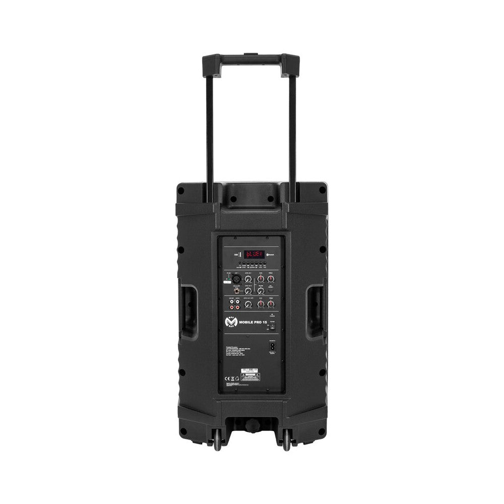 Mac Mah 600W battery-powered portable PA system, 15" LF + 3.2" HF, Bluetooth, USB key reader