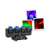 Mac Mah LED Beam effect with color rings, 4 x 40 W RGBW LED Beam sources + 12 x SMD RGB 3-in-1 Halo sources, Strobe, DMX control
