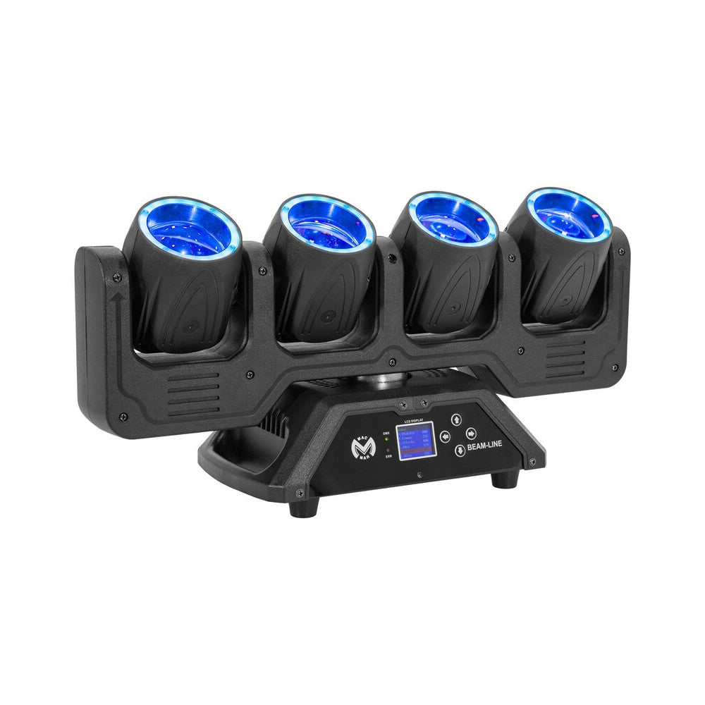 Mac Mah LED Beam effect with color rings, 4 x 40W RGBW LED Beam sources + 12 x SMD RGB 3-in-1 Halo sources, Strobe, DMX control