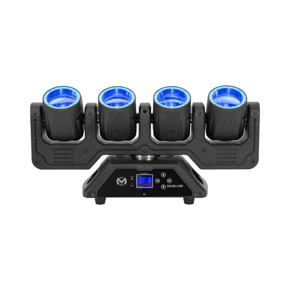 Mac Mah LED Beam effect with color rings, 4 x 40W RGBW LED Beam sources + 12 x SMD RGB 3-in-1 Halo sources, Strobe, DMX control