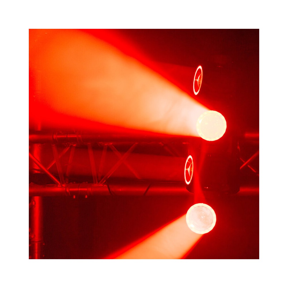 Mac Mah LED Beam effect with color rings, 4 x 40W RGBW LED Beam sources + 12 x SMD RGB 3-in-1 Halo sources, Strobe, DMX control