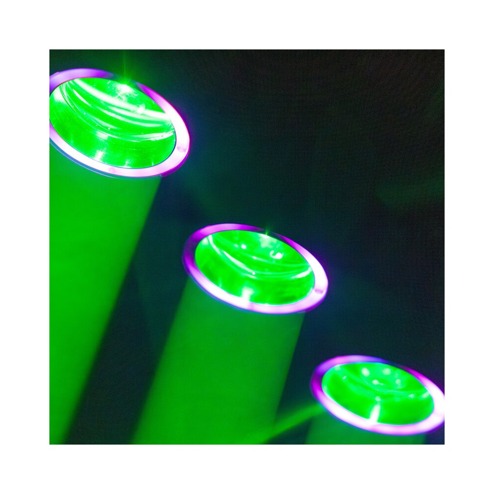 Mac Mah LED Beam effect with color rings, 4 x 40W RGBW LED Beam sources + 12 x SMD RGB 3-in-1 Halo sources, Strobe, DMX control