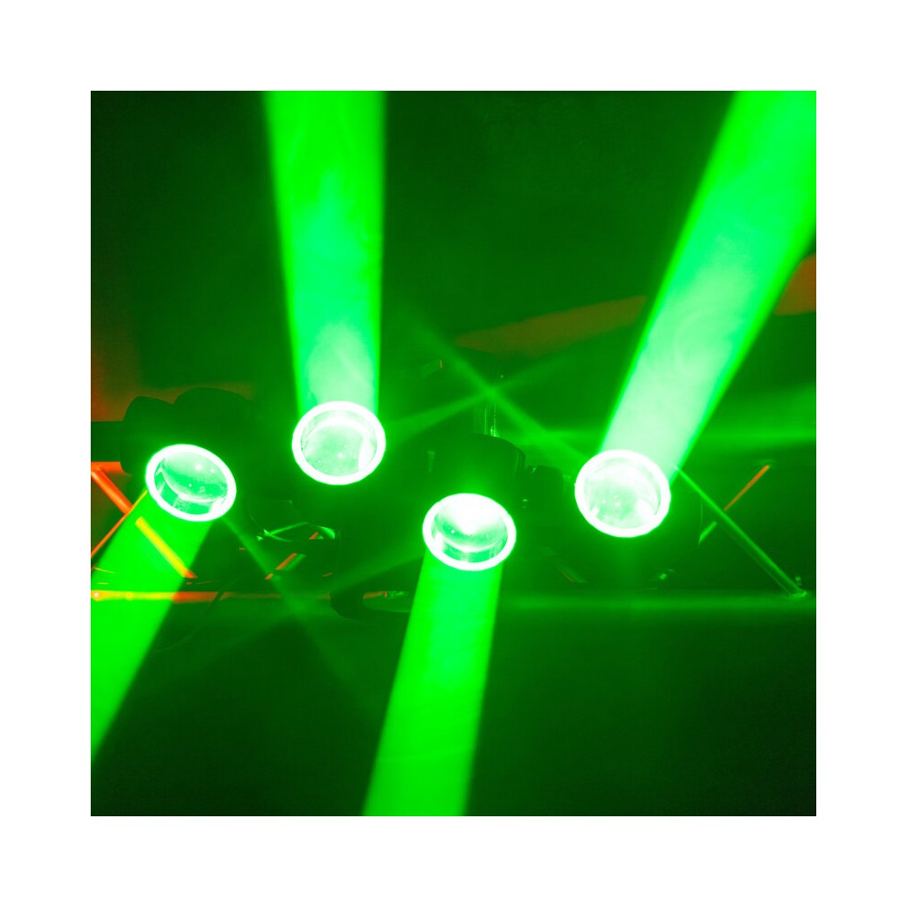 Mac Mah LED Beam effect with color rings, 4 x 40W RGBW LED Beam sources + 12 x SMD RGB 3-in-1 Halo sources, Strobe, DMX control
