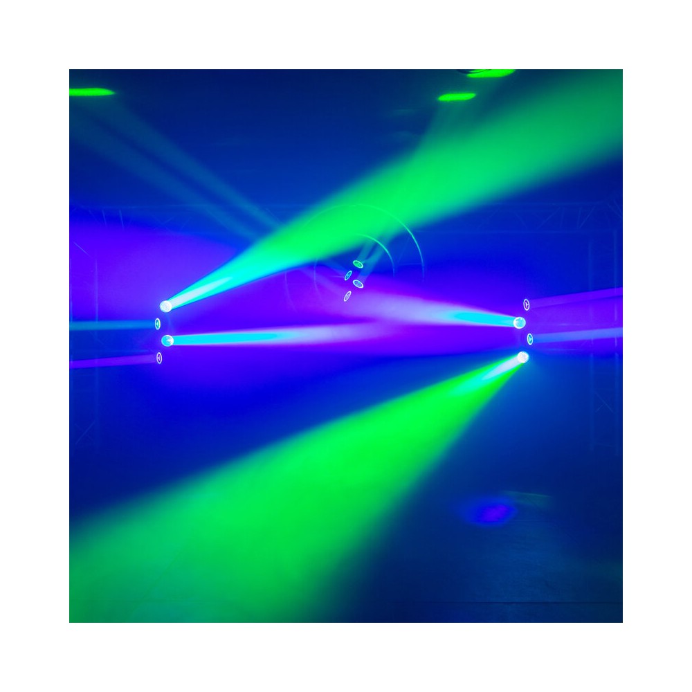 Mac Mah LED Beam effect with color rings, 4 x 40W RGBW LED Beam sources + 12 x SMD RGB 3-in-1 Halo sources, Strobe, DMX control
