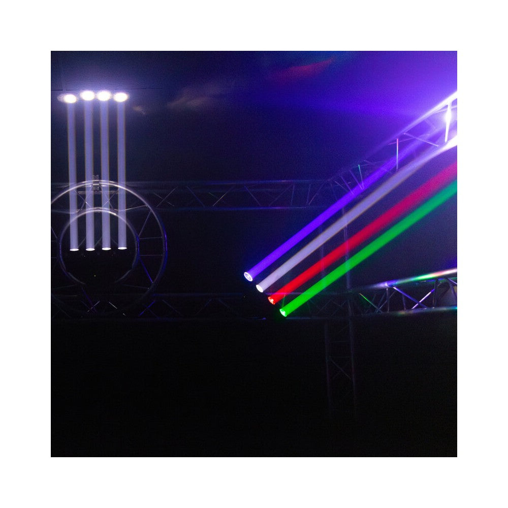 Mac Mah LED Beam effect with color rings, 4 x 40W RGBW LED Beam sources + 12 x SMD RGB 3-in-1 Halo sources, Strobe, DMX control