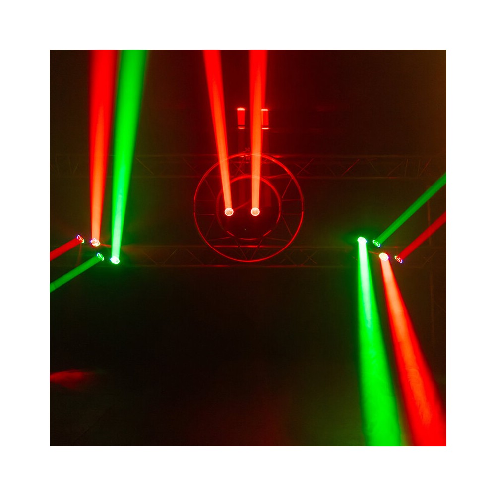 Mac Mah LED Beam effect with color rings, 4 x 40W RGBW LED Beam sources + 12 x SMD RGB 3-in-1 Halo sources, Strobe, DMX control