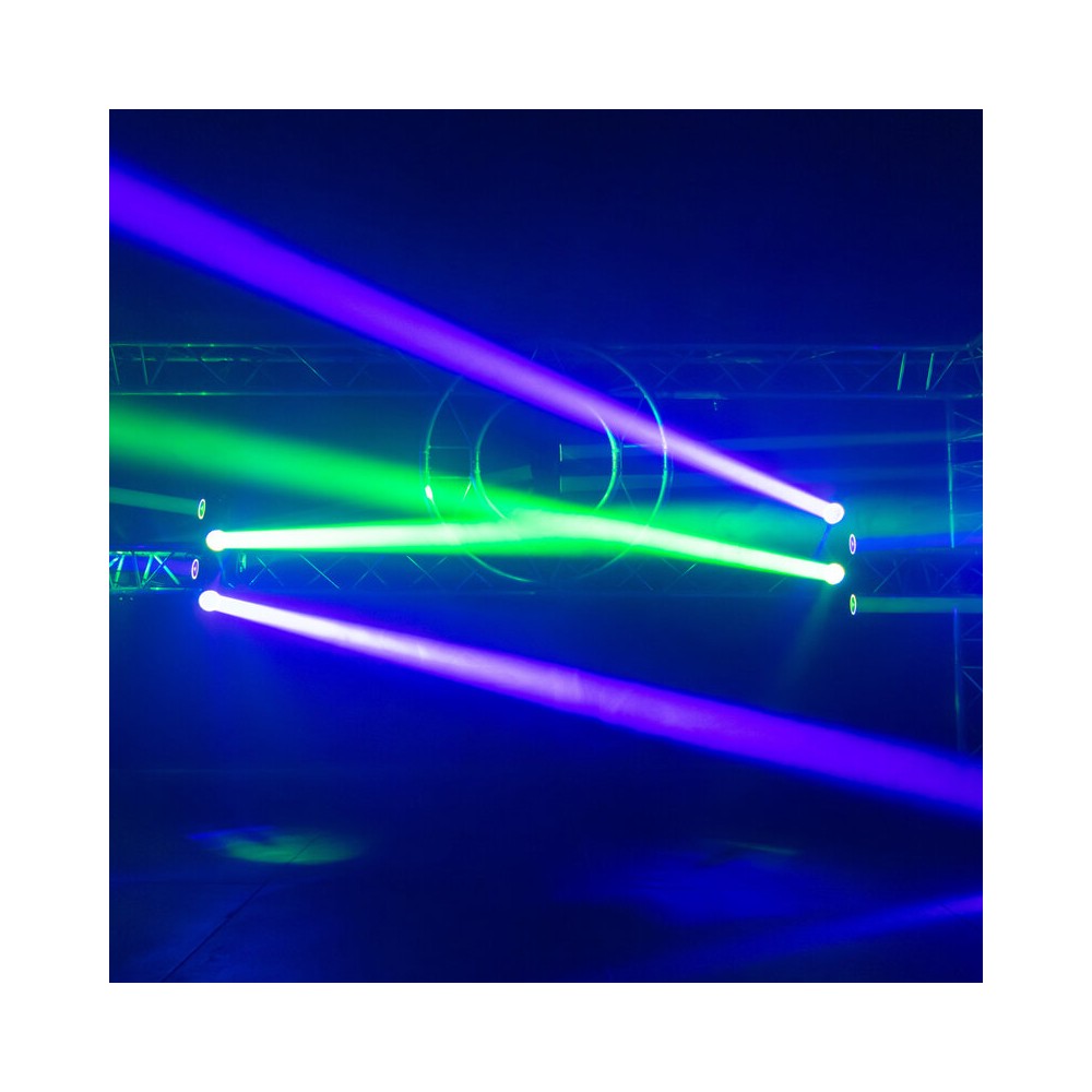 Mac Mah LED Beam effect with color rings, 4 x 40W RGBW LED Beam sources + 12 x SMD RGB 3-in-1 Halo sources, Strobe, DMX control