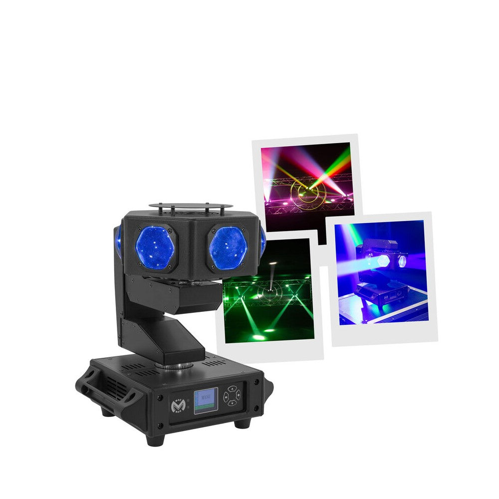 Mac Mah Retro-style LED light show, 6 x 40 W RGBW LED, Pan 540° / Tilt 320°, DMX512