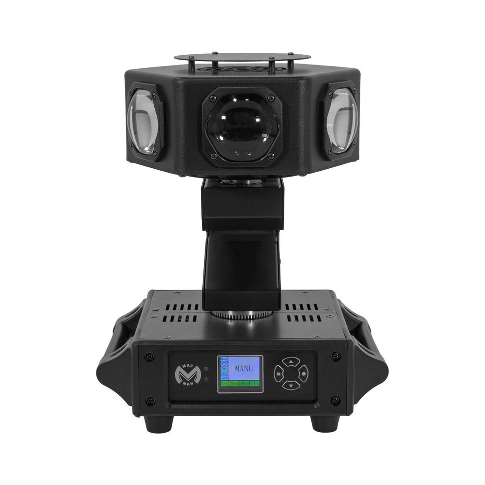 Mac Mah Show de luces LED estilo retro, 6 LED RGBW de 40 W, Pan 540° / Tilt 320°, DMX512