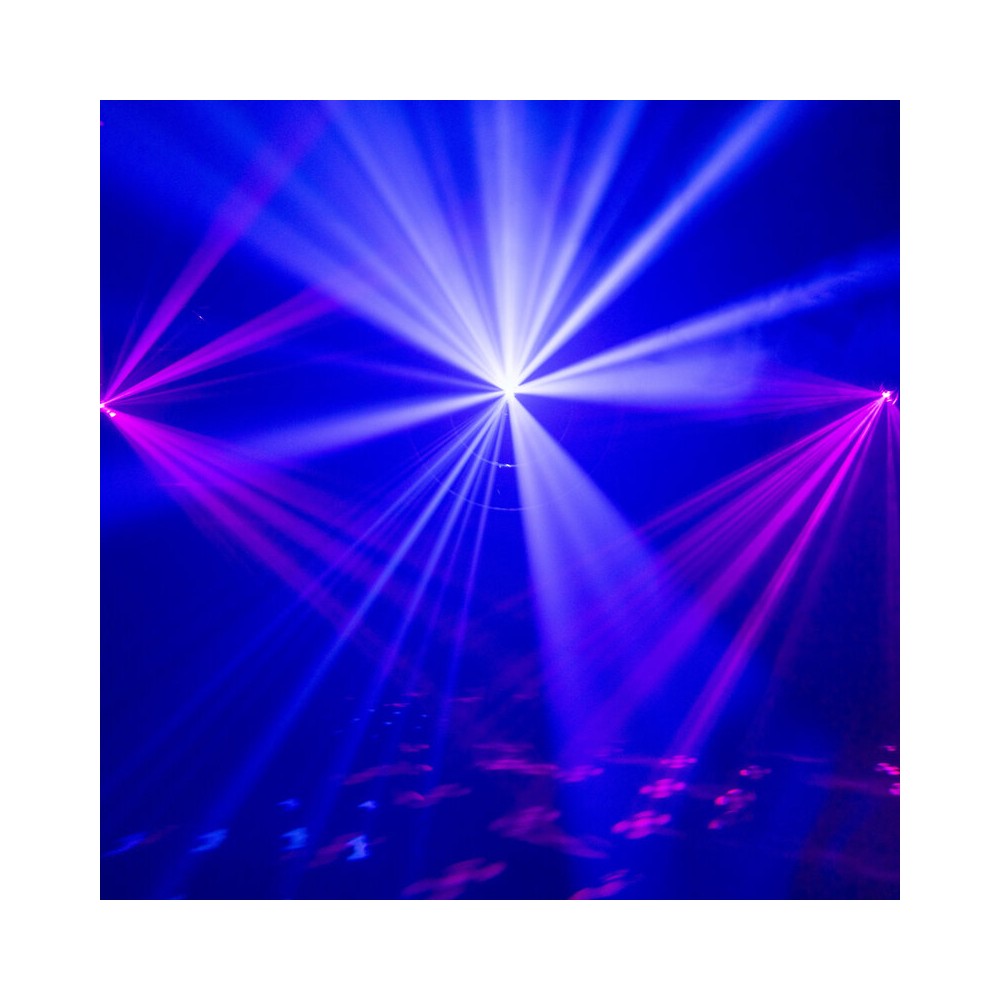 Mac Mah 80 W white LED light show with 7 colored Gobos, roller movements, Strobe