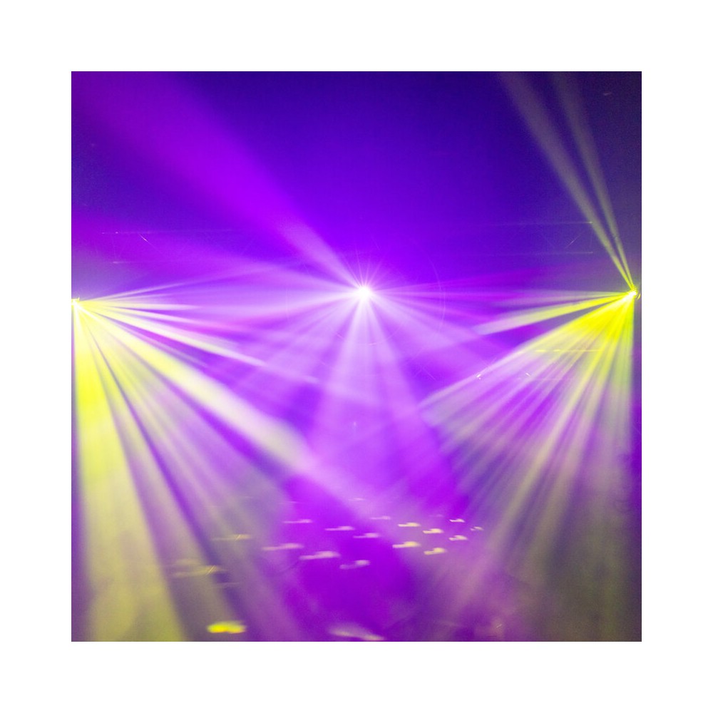 Mac Mah 80 W white LED light show with 7 colored Gobos, roller movements, Strobe