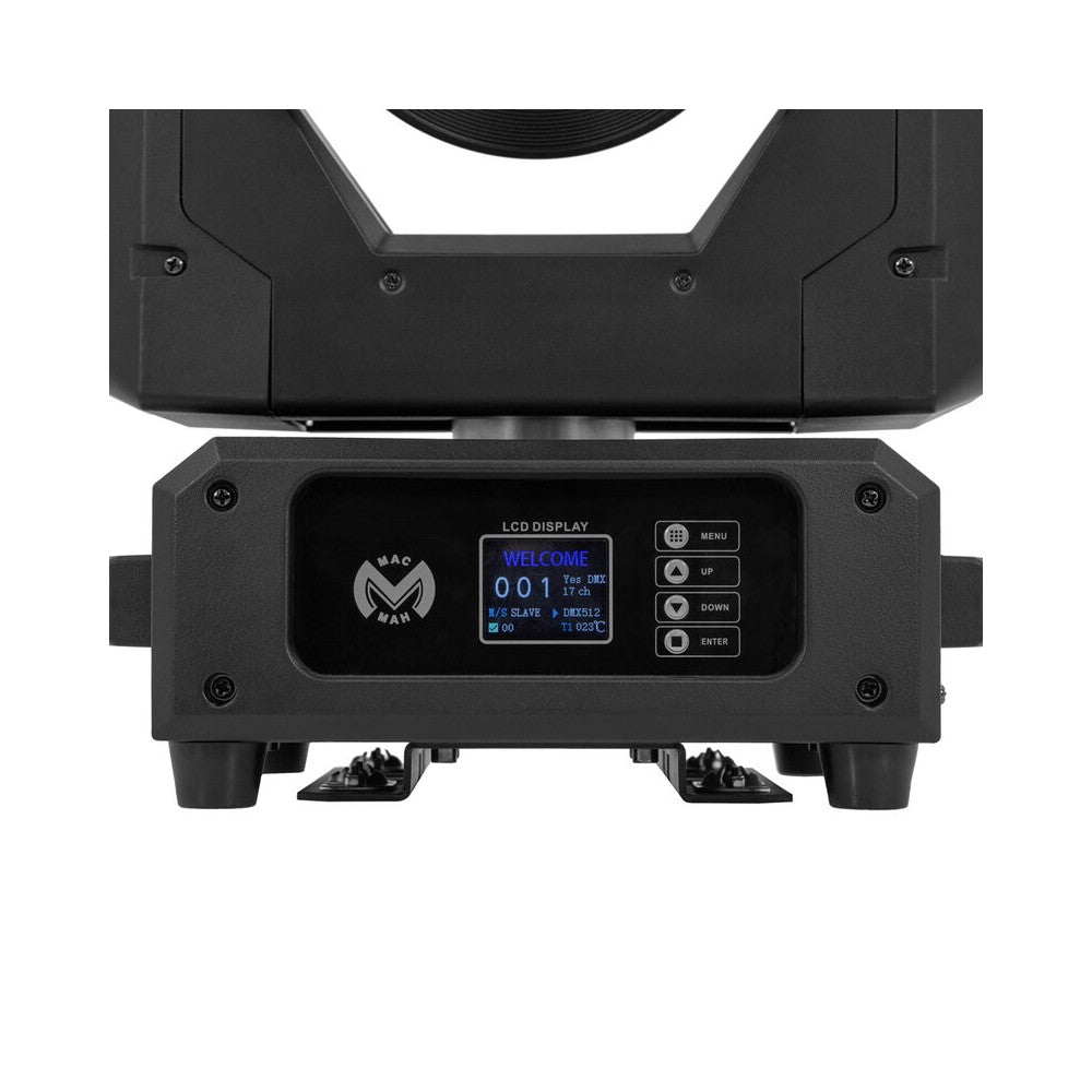Mac Mah 150 W 3-in-1 white LED moving head with zoom, Gobos, Prism, Frost and Strobe, DMX, auto and audio control