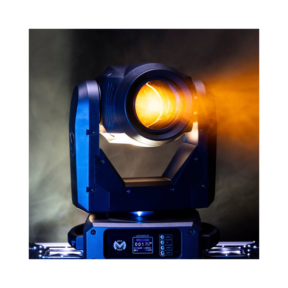 Mac Mah 150 W 3-in-1 white LED moving head with zoom, Gobos, Prism, Frost and Strobe, DMX, auto and audio control