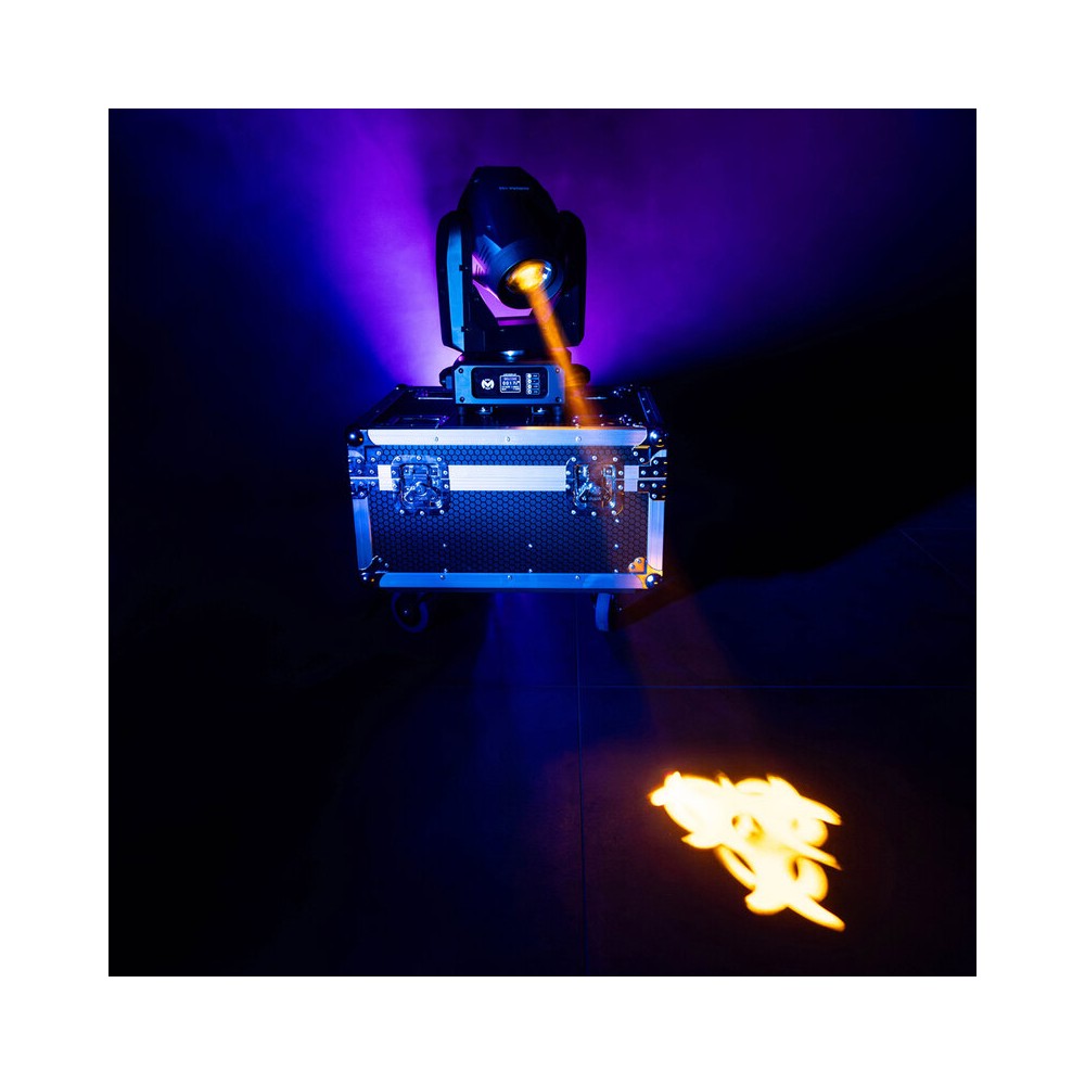 Mac Mah 150 W 3-in-1 white LED moving head with zoom, Gobos, Prism, Frost and Strobe, DMX, auto and audio control