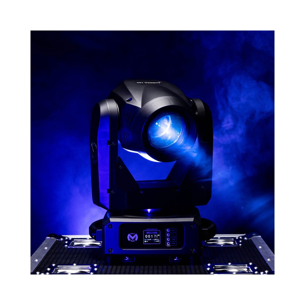 Mac Mah 150 W 3-in-1 white LED moving head with zoom, Gobos, Prism, Frost and Strobe, DMX, auto and audio control