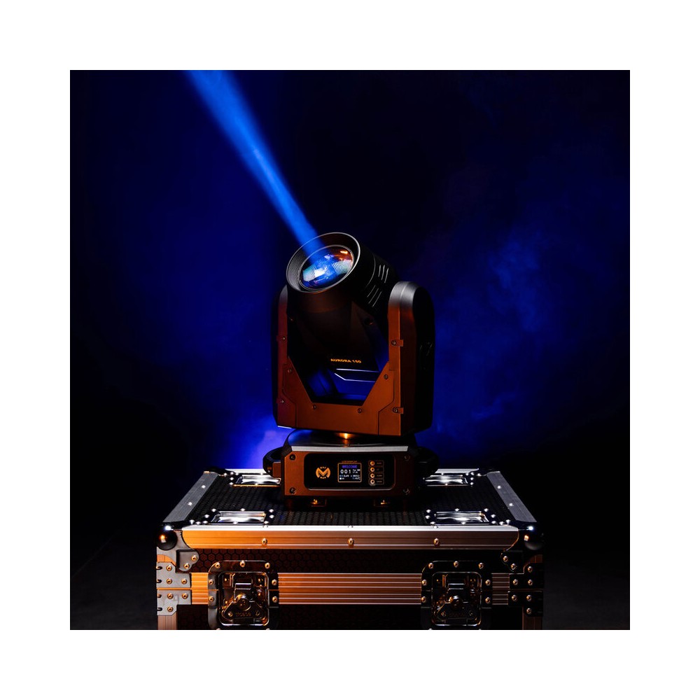 Mac Mah 150 W 3-in-1 white LED moving head with zoom, Gobos, Prism, Frost and Strobe, DMX, auto and audio control
