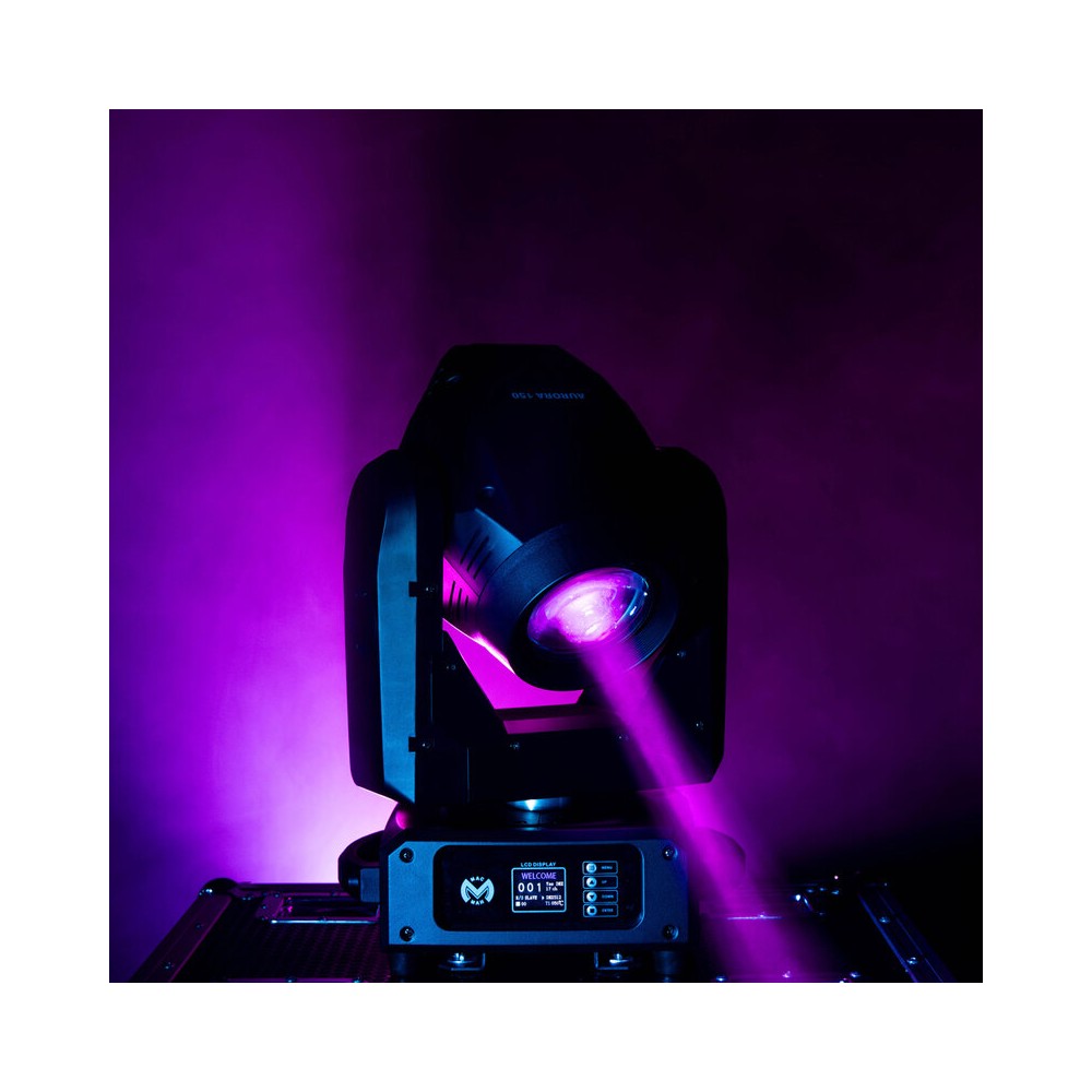 Mac Mah 150 W 3-in-1 white LED moving head with zoom, Gobos, Prism, Frost and Strobe, DMX, auto and audio control