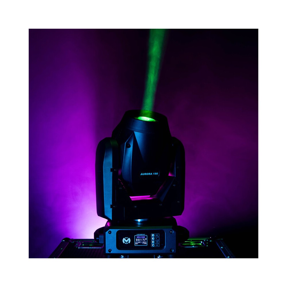 Mac Mah 150 W 3-in-1 white LED moving head with zoom, Gobos, Prism, Frost and Strobe, DMX, auto and audio control