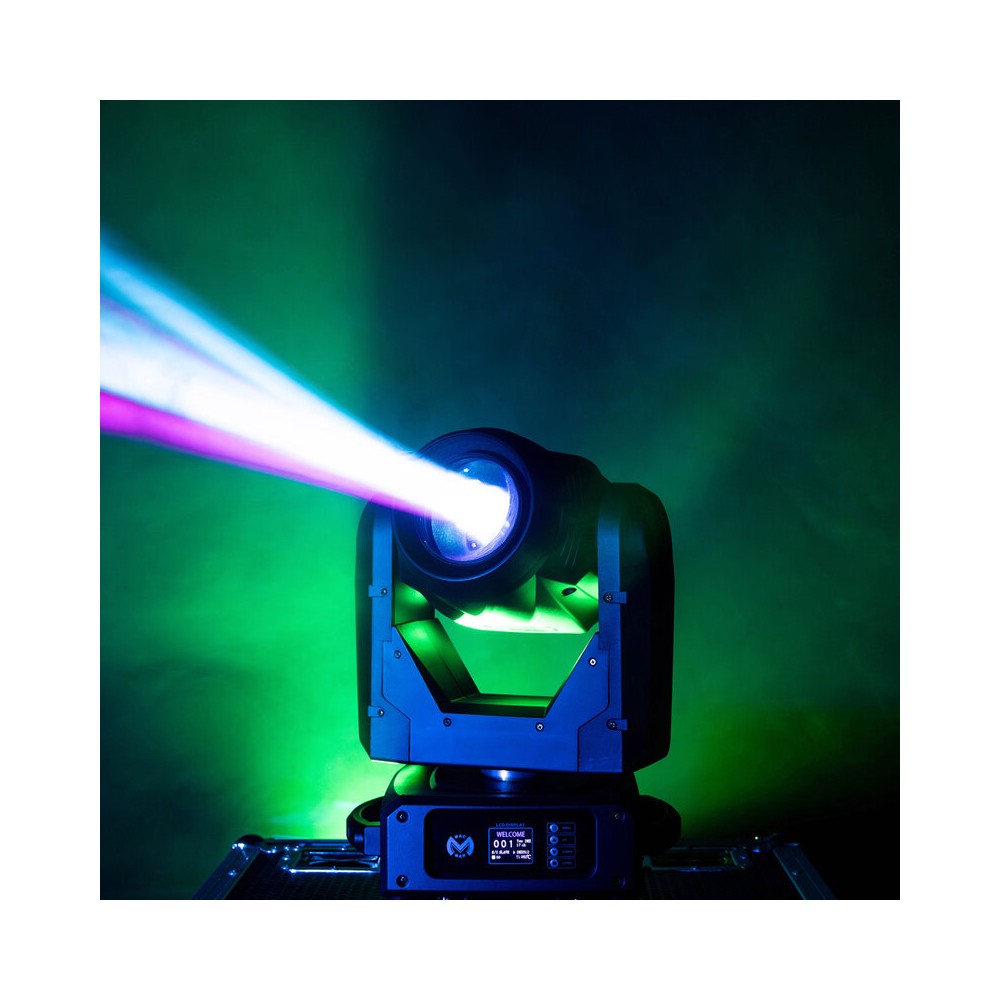 Mac Mah 150 W 3-in-1 white LED moving head with zoom, Gobos, Prism, Frost and Strobe, DMX, auto and audio control