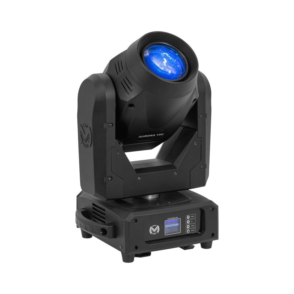 Mac Mah Set of two 150 W 3-in-1 white LED moving head with zoom, Gobos, Prism, Frost and Strobe, DMX, auto and audio control + s