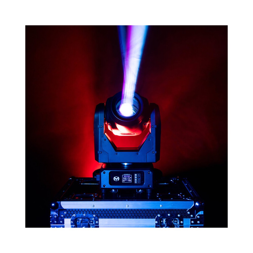 Mac Mah Set of two 150 W 3-in-1 white LED moving head with zoom, Gobos, Prism, Frost and Strobe, DMX, auto and audio control + s