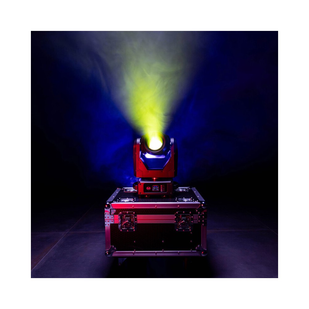 Mac Mah Set of two 150 W 3-in-1 white LED moving head with zoom, Gobos, Prism, Frost and Strobe, DMX, auto and audio control + s