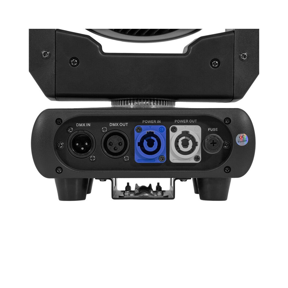 Foco wash con LED RGBW 4 en 1 de 120 W Mac Mah, 14 canales DMX, estrobo de 25 flashes/s, movimientos Pan/Tilt extendidos