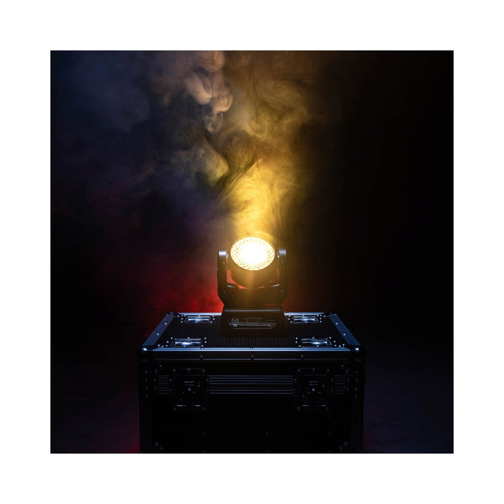 Foco wash con LED RGBW 4 en 1 de 120 W Mac Mah, 14 canales DMX, estrobo de 25 flashes/s, movimientos Pan/Tilt extendidos