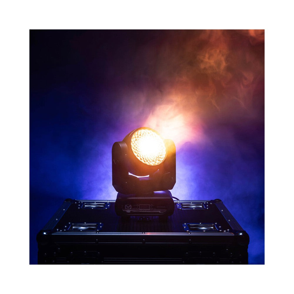 Foco wash con LED RGBW 4 en 1 de 120 W Mac Mah, 14 canales DMX, estrobo de 25 flashes/s, movimientos Pan/Tilt extendidos
