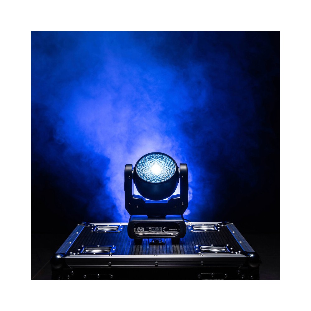 Foco wash con LED RGBW 4 en 1 de 120 W Mac Mah, 14 canales DMX, estrobo de 25 flashes/s, movimientos Pan/Tilt extendidos