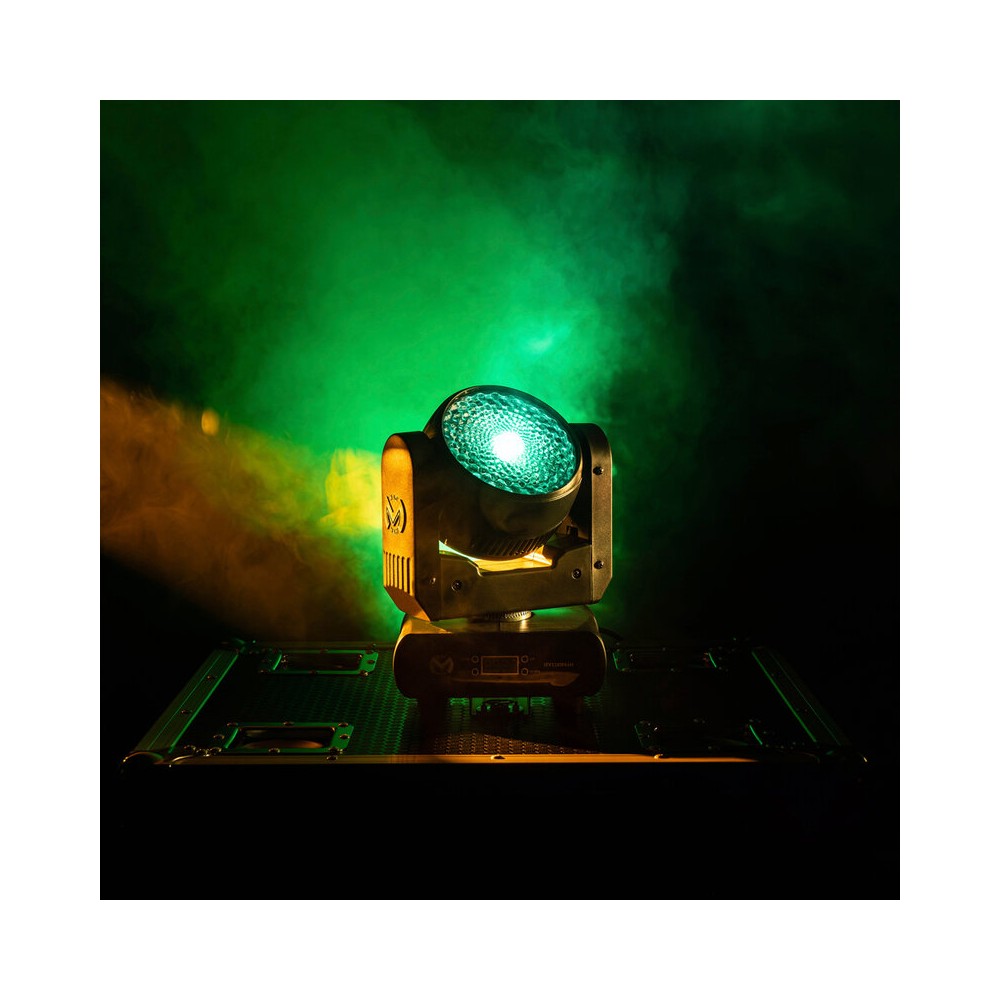 Foco wash con LED RGBW 4 en 1 de 120 W Mac Mah, 14 canales DMX, estrobo de 25 flashes/s, movimientos Pan/Tilt extendidos