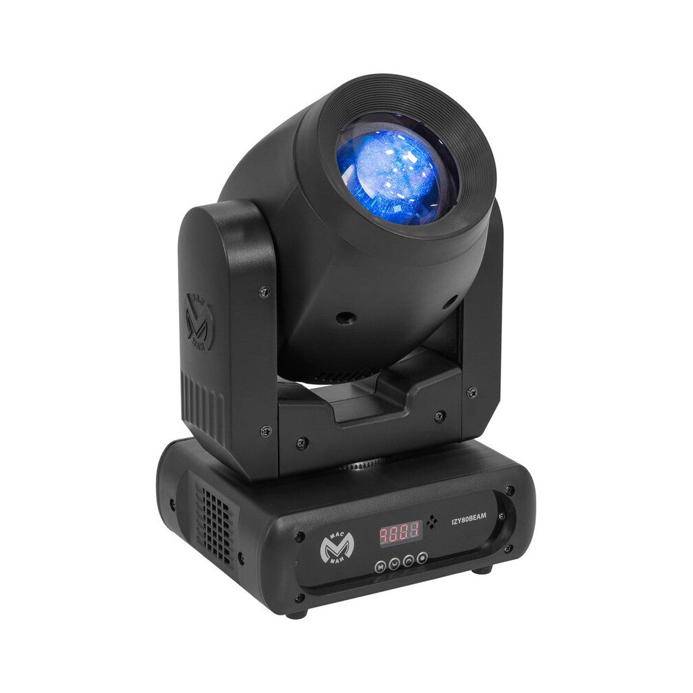 Mac Mah 80 W Beam moving head, white LED, 3° beam angle, Gobos, colours, 6-facet prism, Strobe, DMX control