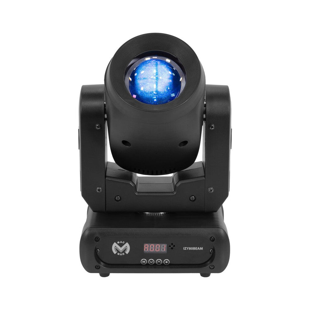 Mac Mah 80W Beam moving head, white LED, 3° beam angle, Gobos, colors, 6-facet prism, Strobe, DMX control