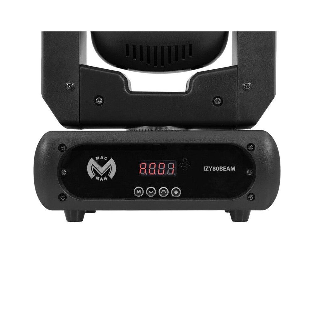 Mac Mah 80W Beam moving head, white LED, 3° beam angle, Gobos, colors, 6-facet prism, Strobe, DMX control